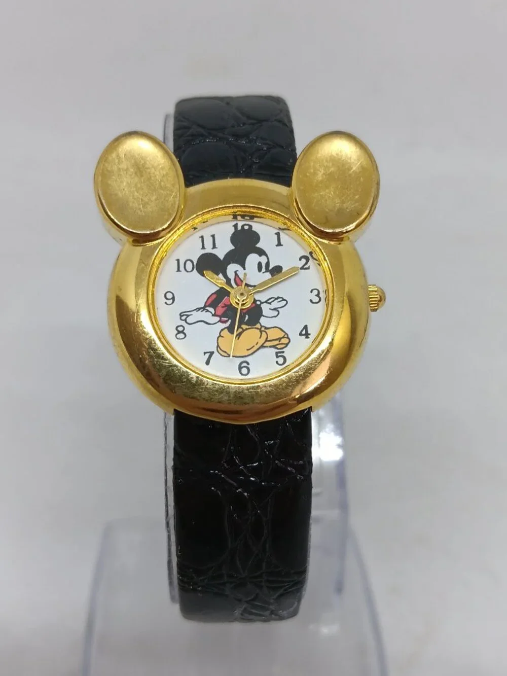 VINTAGE 1990s Disney Time Works Women's 28mm Mickey Mouse Ears Quartz Watch
